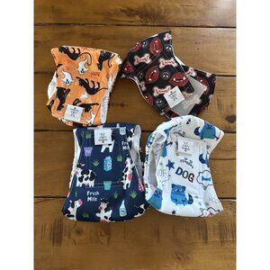 Washable Male Dog Belly Bands Reusable Doggie Diapers, Absorbent 4 pack size S